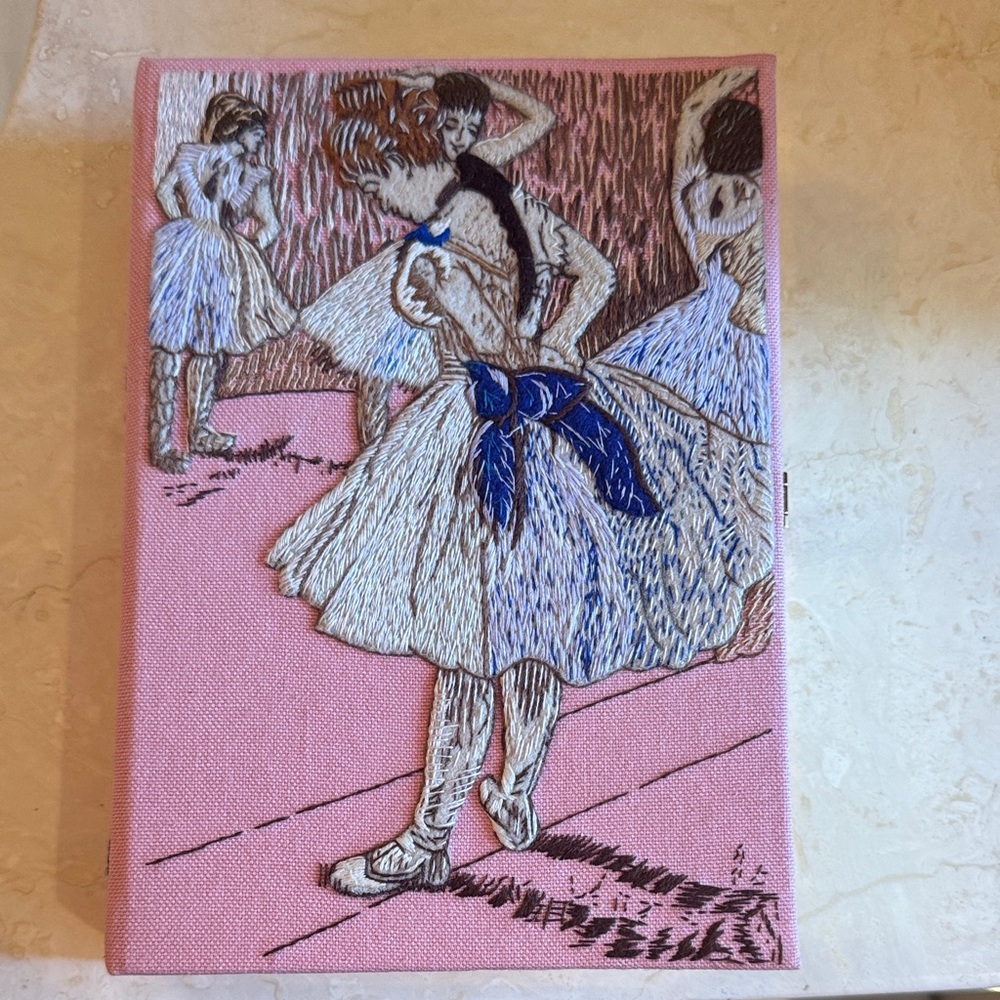 Olympia  Le Tan degas Elegant Ballet Dancers Embroidered clutch brand new